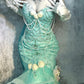 Blue gorgeous exquisite beaded long satin ball gown evening dress party dress gh4502
