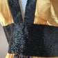 Robe de soirée longue en satin jaune à perles exquises, robe de bal tendance, gh4267