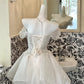 Weiß Glitzernde Perlen Kurzes Tüll Süßes Süßes Homecoming Kleid Geburtstagsparty Kleid Hochzeitskleid gh4263