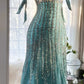 Grün Luxus Wunderschöne Retro Mode Exquisite Quaste Perlen Midi-Länge Chiffon Ballkleid Geburtstag Party Kleid Abendkleid Ballkleid gh3973