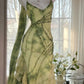 Green Romantic Elegant Exquisite Beaded Backless Long Chiffon Ruffle Homecoming Dress Prom Dress Evening Dress Birthday Vacation Party Dress gh4008