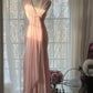 Rosa Elegante Exquisite Strass Lange Satin Chiffon Ballkleid Abendkleid Partykleid Geburtstagskleid Date Kleid gh4163
