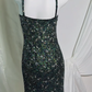 Sexy Vintage Black Base Halter Prom & Evening Party Dress, Beaded Details, Fitted Waist Bodycon Silhouette gh8552