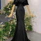 Off-Shoulder Halter Pink Satin Mermaid Gown | Luxury Elegant Ruffle Train Maxi Dress for Gala Ball gh6482