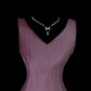 Dusty Purple Vintage Maxi Evening Gown, V‑Neck Sleeveless, Dotted Bead Neckline, Fitted Waist, Bias‑Cut Flowy Floor‑Length Skirt, Scalloped Hem, Formal Prom Party Dress gh8883