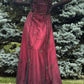 Burgunderrotes, zartes, perlenbesetztes, langes Tüll-Ballkleid, elegantes Abendkleid, formelles Geburtstagspartykleid, Abschlussballkleid gh3615