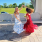 ✨Girlhomeshops-Sexy A-Linien langes blaues Blumen-Ballkleid Blaues und weißes Partykleid gh10163