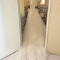 White Strapless Cinched Waist Voluminous Skirt Minimalist Elegant Romantic Dress, Wedding Gown gh7819