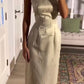 girlhomeshops-White mid-length satin exquisite beaded prom dress wedding dress evening dress gh5746
