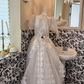 Ivory Square Neck Waist-Cinched Full Flared Vintage Romantic Dress, Wedding Gown gh7538