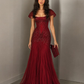 ✨Girlhomeshops-Burgundy Square Neck Sequin Mermaid Evening Gown gh10158