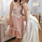 Pink Sweet Stylish Elegant Mid Length Exquisite Lace Satin Homecoming Dress Prom Dress Evening Dress Wedding Guest Party Dress Graduation Dress gh4071