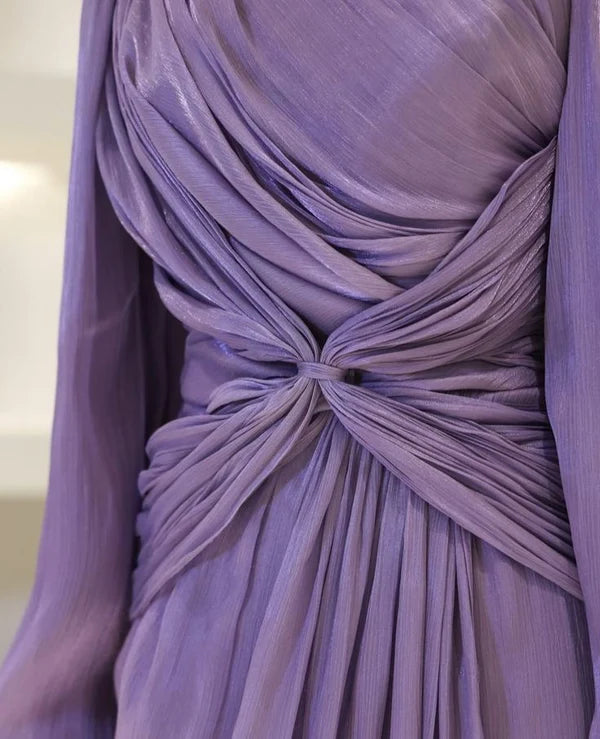 Robe de soirée bordeaux à manches longues, coupe trapèze, robe de bal, gh4317