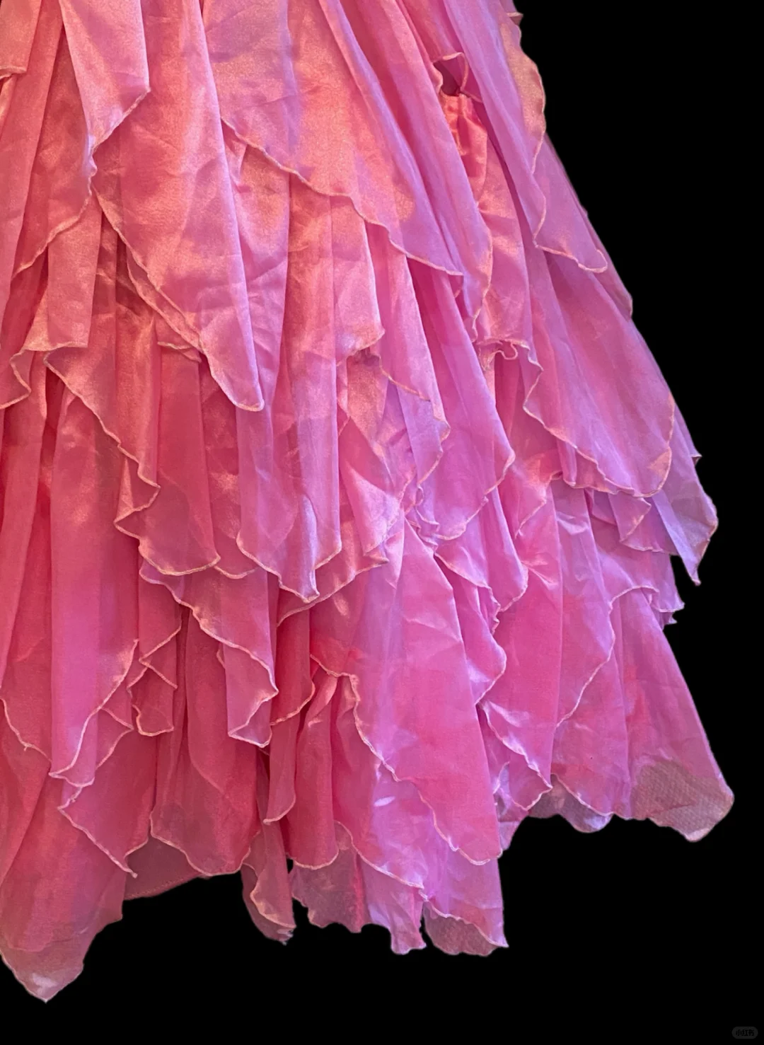 Pink Spaghetti Strap Princess Ball Gown, Sweetheart Neck, Rhinestone Beaded Bodice, Lace Corset Waist, Large Side Bow, Tiered Ruffled Skirt, Formal Prom Party Dress gh8908