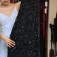 Halter Black Prom Dress Deep V All Over Sequin Beading Asymmetrical Ruffle Tulle Mermaid Evening Gown gh9831