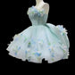 Robe courte en tulle à fleurs pour la rentrée scolaire, robe d'anniversaire, robe de soirée gh6850