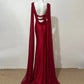 Girlhomeshops--Red sway collar halter back ribbon long satin prom dress party dress gh5478