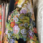 Luxury Black Base Vintage Print Halter Fitted Waist Long Prom & Evening Party Dress gh8472