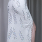 ✨Girlhomeshops-Iridescent Sequin Mermaid Prom Dress White V Neck Cutout High Slit Evening Gown gh9961