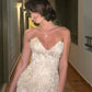 Champagne Color Sparkling Sweetheart Neck Elegant Long Slit Sequin Chiffon Ball Gown Evening Dress gh4185
