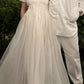 girlhomeshops-Short-Sleeved Dress White Simple Casual Retro Fashion Long Prom Dress Artistic Puff Sleeve Maternity Dress gh5852