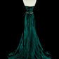 girlhomeshops- Green Retro Beaded Trailing Evening Gown gh6213