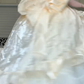 Light Gold Off‑Shoulder Ball Gown, Corset Bodice With 3D Bows, Multi‑Layer Ruffled Satin & Tulle Voluminous Skirt, Princess Formal Dress gh8937