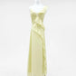 Girlhomeshops-Yellow ruffle chiffon long prom dress birthday party dress gh5421
