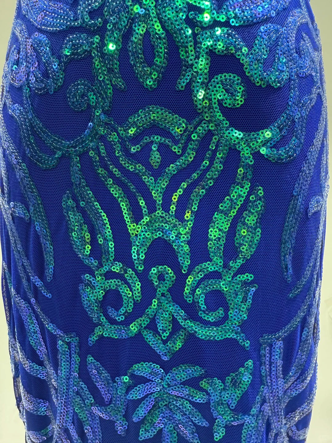 Girlhomeshops-Blue shiny fashion sequins long prom dress birthday party dress gh5420