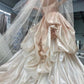 Nude Pink Elegant Fashion Vintage Exquisite Floral Long Satin Ball Gown Evening Dress Wedding Dress gh3202