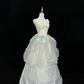 Light Green Cinched Waist Elegant Voluminous Skirt Long Romantic Dress, Wedding Gown gh8053