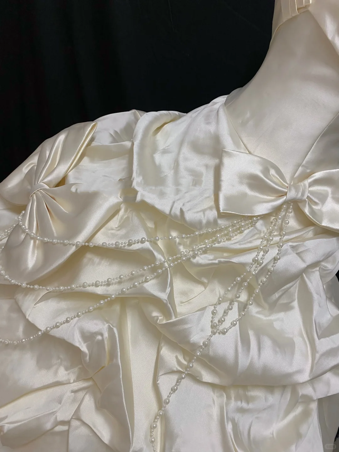 Light Apricot Satin Strapless Romantic Gown, Cinched Waist, Voluminous Princess Skirt, Wedding Dress & Bridal Gown gh8222