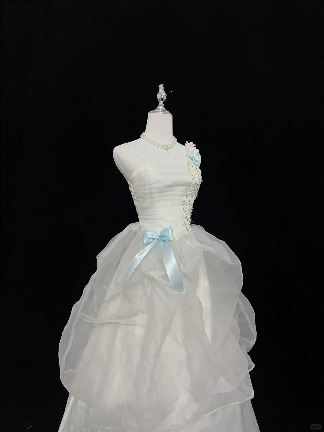 Light Green Cinched Waist Elegant Voluminous Skirt Long Romantic Dress, Wedding Gown gh8053