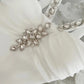 Robe de soirée longue en mousseline de soie, robe de bal blanche à licou et diamants lourds, gh4333
