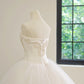 Girlhomeshops-White Fashion Long Tulle Prom Dress Evening Gown Wedding Dress gh5059
