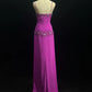 girlhomeshops-Langes, lila perlenbesetztes Satin-Abendkleid gh6245