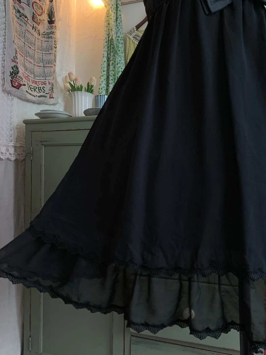 Robe de soirée courte en mousseline de soie noire, mignonne et exquise, avec nœud papillon en dentelle, robe de bal, robe d'anniversaire, robe de bal, gh3922