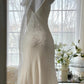 Ivory White Elegant Fashion Exquisite Floral Beading Long Chiffon Ball Gown Evening Dress Party Dress gh4006