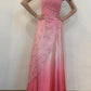Girlhomeshops--Pink gradient exquisite floral beading fashion long tulle prom dress graduation dress gh5522