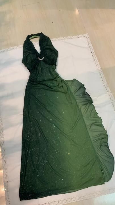 girlhomeshops - Robe de bal longue en mousseline de soie, élégante et verte, brillante, gh5637