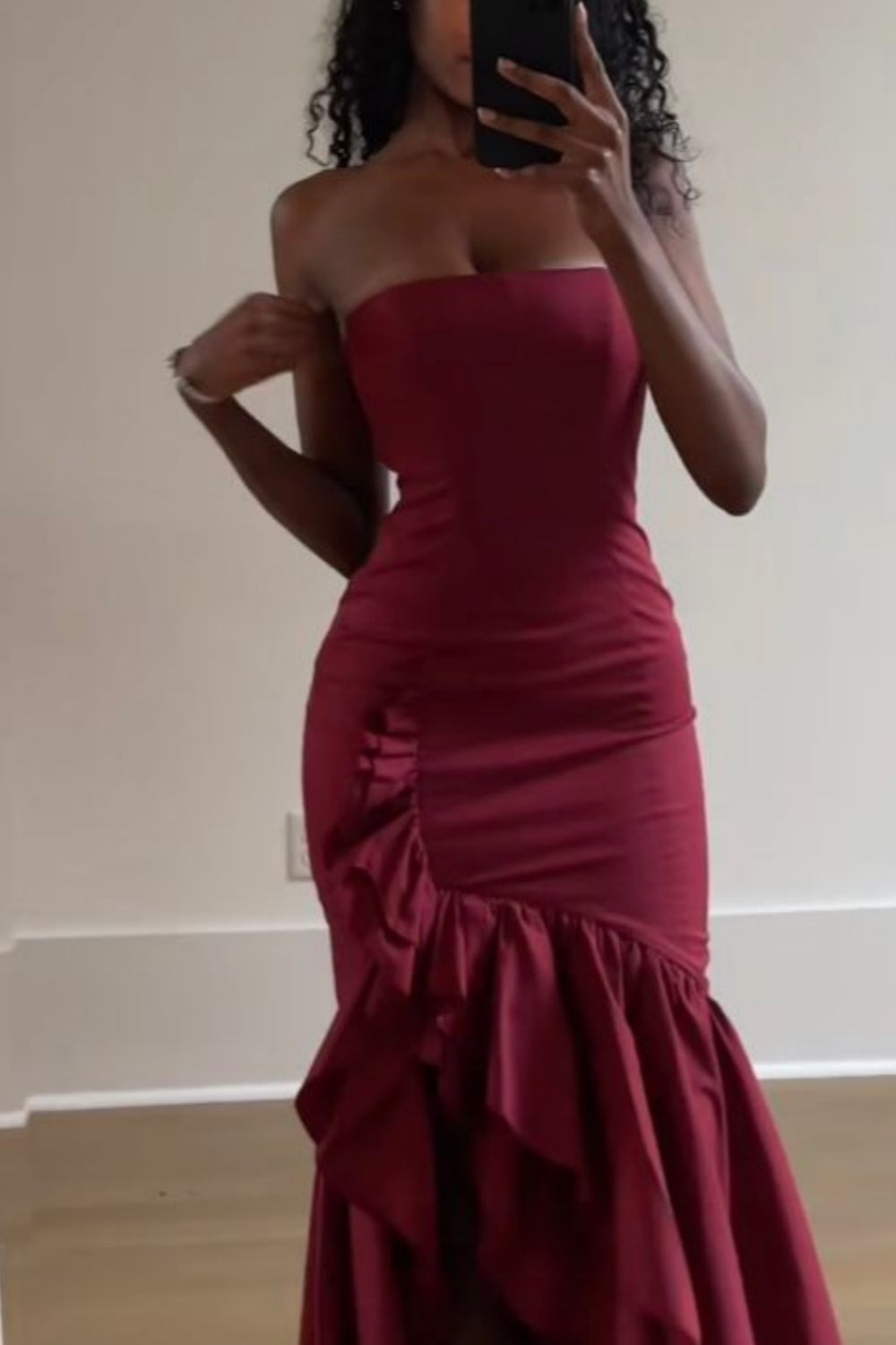 girlhomeshops-Blue/Wine Red/Yellow/Purple Long Chiffon Ruffle Prom Dress Graduation Dress gh5929