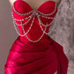 Black Beaded Short Satin Homecoming Dress Prom Dress Birthday Dress gh4931