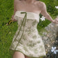 Girlhomeshops-Green floral short chiffon new homecoming dress gh5260