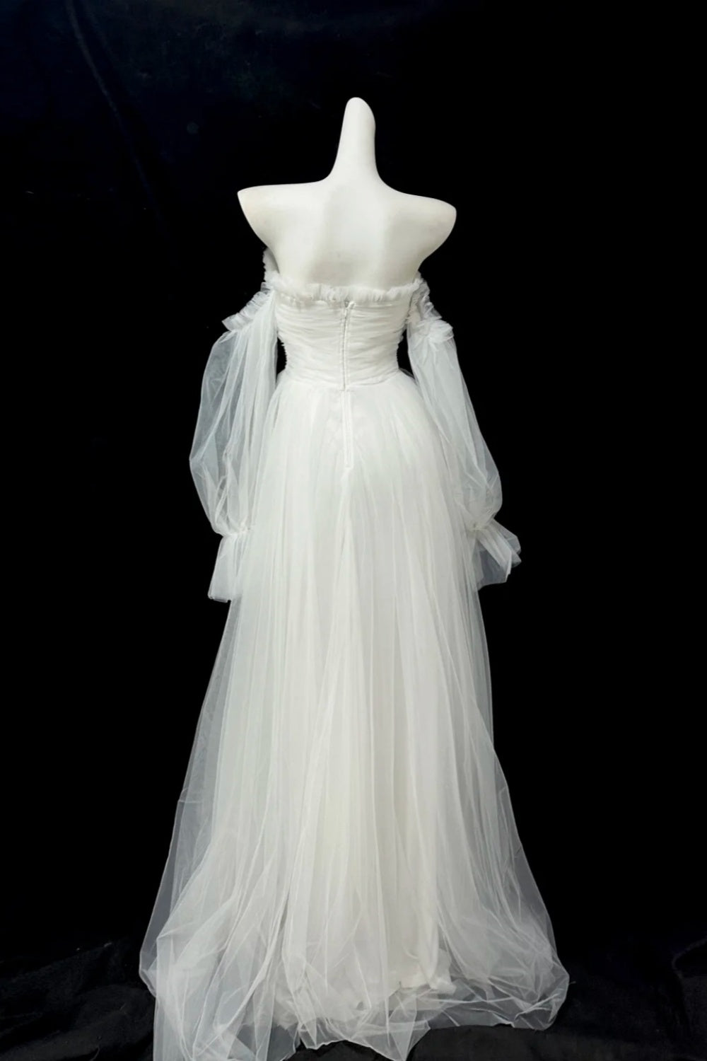 Girlhomeshops--White fantasy dress long tulle prom dress gh5477