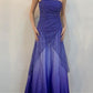 Girlhomeshops - Robe de bal longue et brillante violette, dégradé de couleurs, longueur au sol, gh5514