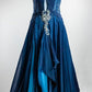 Robe de soirée longue en mousseline de soie, élégante et élégante, avec perles bleues, gh4225