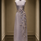 ✨Girlhomeshops-Lavender Beaded Butterfly Floral Midi Cheongsam Qipao gh10433