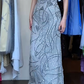 Light Silver Gray Vintage Prom Dress Spaghetti Straps Square Neck Abstract Beaded Mermaid Long Evening Gown gh9614