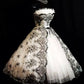 girlhomeshops--Black and white exquisite lace tulle midi homecoming dress formal gown gh5586