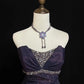 girlhomeshops - Robe de bal longue en satin « Nuit étoilée violette » gh6294
